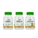 Kudos Ayurveda-Shallaki(Bone Joint)Shatavari(Women's Wellness)Ashvagandha(Immunity)Tablets Pack Of 3