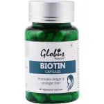 Globus Naturals Biotin Capsule for Promotes Longer and Stronger Hair Glowing Skin (60 Capsules)