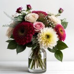 Love Creation A4 Size poster print for creative wall art- bohemian-watercolor-flower-vase-print-8581(Non Sticker)