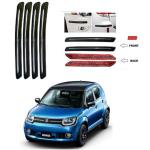 Feelitson Black Car Bumper Protector Safety Guard Single Strip For Ignis (Pack Of 4)