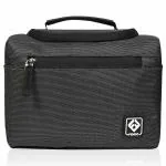 Fendo Espy Travel Compact Toiletry Bag with Hook-Stylish Multi Pocket Organizer for Medical, Makeup, and Daily Essentials - Perfect for Men and Women, Black Color