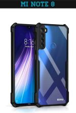 XOVO Back Cover for Mi Redmi Note 8 (Transparent, Dual Protection, Pack of 1)