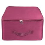 Storite Magenta Nylon Moisture Proof Cloth Organizer Bag With Zippered Closure And Handle