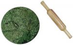 ShopiMoz Chakla Belan for Kitchen, Rolling Pin & Board for Kitchen, Marble Chakla belan (Green)