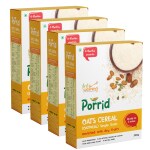 First Weaning Oats Cereal (Oatmeal), enriched with dry fruits, (Pack of 4, 800g)