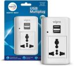 Wipro North West USB Multi Plug with 1 Universal Socket and 2 USB Ports Three Pin Plug (Pack of 1)
