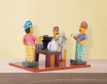 Adilakshmi Toys Kondapalli Handicraft Wooden Tea Stall (Multicolor)