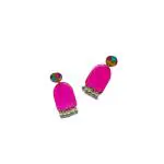 Reverie Handmade Jewelry Resin Handcrafted Solid Earring Set for Women and Girls (Pink)
