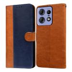 Casotec Flip Cover Back Case for Motorola Moto Edge 50 Pro 5G | Premium Leather Finish | Inbuilt Pockets & Stand | Flip Cover Back Case for Motorola Moto Edge 50 Pro 5G (CamelBlue)