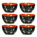 Caffeine Multicolor Stoneware Dining Bowl (Set Of 6)