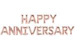 Trade Globe Happy Anniversary Decorations Rose Gold Foil Balloon For Home decoration 16