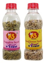 K3 Masala Roasted Sunflower Seeds(100gm) and Roasted Pumpkin Seeds(100gm)(Pack of 2)