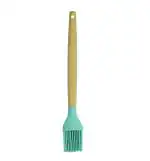 KitchenFest Large Silicone Flexible Heat Resistant Brush with Wood Handle Non Stick, Random Color