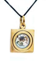 Astroghar Shri Ketu Graha Brass Golden Brass Yantra Pendant For Men And Women