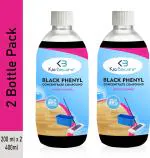 KIA BIOCARE Black Phenyl Concentrate 200ml to Make 3 To 5 Ltrs Black Phenyl by Adding Water. Pleasant Fragrance (2 x 200 ml)