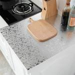 Kitchen Backsplash Wallpaper Oil Water Proof Heat Resistant Stainless Steel Contact Paper Self Adhesive for Dishwasher Countertop Cabinet Drawer Shelf Liner