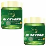 SAJERI Aloe Vera Gel - 100g | Face, with Pure Aloe Vera & Vitamin E for Skin and Hair | Aloe vera gel for face Exfoliate Skin, Reduces Acne, Dark Circles |For Both Men and Women (100 gm, Pack of 2)