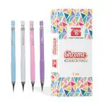 FIGO 0.7MM CHROME MECHANICAL PENCIL (METAL CLIP) 10N PENCIL + 10N LEAD FREE