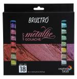 Brustro Artists Metallic Gouache Set of 18 x 12ml
