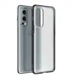 Golden Sands for OnePlus Nord 2 5G Back Cover - Rugged Frosted Semi Transparent PC Shock Proof TPU Slim Case for OnePlus Nord 2 Mobile, Frosted Black
