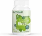 Ambrosial Biotin Hair Growth Supplement | Sesbania Agati Plant Based Biotin Supplements| High Strength 2500mcg Biotin Tablets | Hair Skin & Nails Vitamins for Women & Men (Pack of 1)