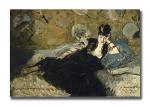 Tamatina Multicolor Claud Monet Portrait Of Nina De Callias Famous Canvas Painting - 36X24 Inch