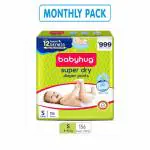 EURO Babyhug Super Dry Baby Diapers Pants Small 78s Pack - Soft Diapers Pants(Pack of S156Pcs) (4-8 Kg)[PACK OF 2]
