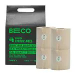 Beco Bamboo Eco-Friendly 3 Ply Tissue Roll 220 Pulls (Set of 4)