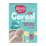 Slurrp Farm Cereal, Ragi, Rice and Banana with Milk, Instant Healthy Food, NO Added Sugar, Mildly Sweetened with Date Powder, 200 g