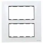 Klick Sqaure Module Plate, Switch Plate, Heavy Duty, Fire Retardant, Electrical Accessories for Domestic and Commercial Use(White, Pack Of 2)