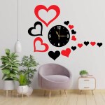 KANBI DECOR Premium Quality Black Wooden Wall Clock For Décor Home Stylish Latest Big Size Designer Wall Clock for Home/ Living Room/ Bedroom| Office|Piece-1
