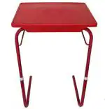 Dozzer Multipurpose Laptop Table Mat Finish Top Work at Home Study Foldable Utility Mate Table (Red)