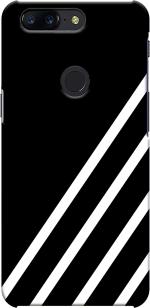 CustomEra OnePlus 5T Black, White Plastic Hard Case Back Cover