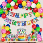 Zyozique Fan Theme Birthday Decorations Combo 37 Pcs, Fan Birthday Party Supplies, Including Fan Theme Birthday Banner Cake Topper Cupcake Toppers Balloons for Kids Birthday Party For Girls & Boys