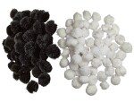 Goonmala 2 colour Pom Pom Balls for Arts,Craft and Handicrafts woolen 100 pieces each (Black & White)
