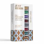 Just Herbs 8 In 1 Herbal Metallic-Shimmer Finish, Long Lasting Eye Shadow Lidsticks 12g (multicolor)