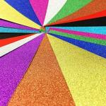 ECLET Multicolor Foam A4 Acid-Free Glitter Sheet (Pack of 10)