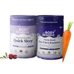 The Body Reserve Eye Care Gummies Enhanced With Quick Sleep Melatonin Gummies Combo For Men Women Strawberry Flavourd Natural Sleep Aid for Muscle Recovery With Kids Growth Gummies, (30 Each, Pack of 2)