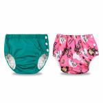 Chinmay Kids Combo of Baby Swim Diaper Waterproof Reusable Leakproof Adjustable Infant Pool Pant Boys Girls Swimsuit, Age Group - (4 months - 3 Years) | Green Monkey Print