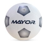 Mayor Striker Football | Rubber Moulded | Suitable for Homeplay and Grass Ground | Training Ball | Soccer Ball | for Men/Women | Football Size - 5 (White)