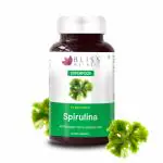 Bliss Welness Natural Spirulina | Nutridense Daily Superfood - 120 Vegetarian Tablets