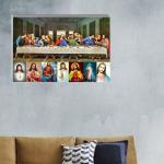 Surmul Multicolor Vinyl, Sunboard Medium Jesus Wall The Last Supper Self Adhesive Sticker