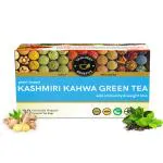 TEACURRY Kashmiri Kahwa Green Tea (1 Month Pack, 30 Tea Bags) - Helps with Weight Loss, Immunity