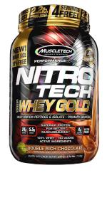 MuscleTech Nitrotech Whey Gold Double Rich Chocolate Protein Powder 1.02 kg (31 Servings)