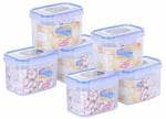 SKI Lock & Seal 1000ml 6 piece set food storage containers