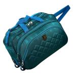 Anybuy Green, Purple Nylon Travel Duffle Luggage Cabin Bag, Strolley 2 Wheel, 55 L
