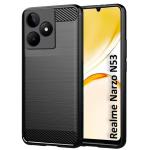 Fastship Silicone Hybrid Rubber Case Back Cover for Realme C53 - Black