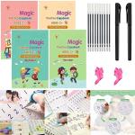 BBD kitchen shop Sank Magic Practice Copybook, (4 Book+10 Refill+1 Pen+1 Grip) Number Tracing Book for Pre-Schoolers with Pen, Magic Calligraphy Copybook Set Writing Tool