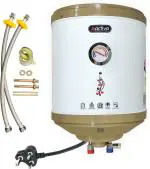 ACTIVA 15 Ltr Storage 2 KVA 5 Star GLASSLINE Tank Geyser with Temperature Meter, ABS TOP Bottom, HD ISI Element (Ivory) with Free Installation Kit and adjustable outer thermostat 5 Years Warranty