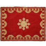 pujaNpujari Hindu Altar Cloth Red colour